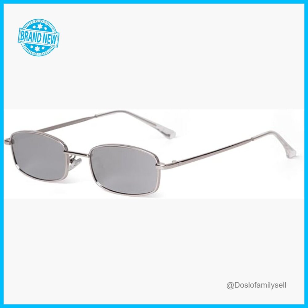 Thin Rectangular Sunglasses Retro Y2K Minimalist … - image 1